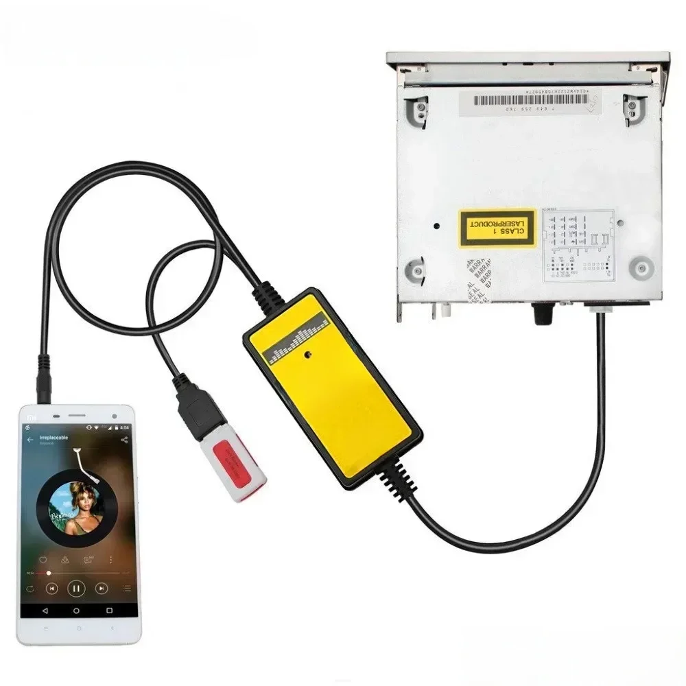 DOXINGYE Car AUX USB Car Mp3 Player Car Radio Digital CD Changer Adapter do Volkswagen Audi Skoda Seat Quadlock Passat Polo — zdjęcie 2