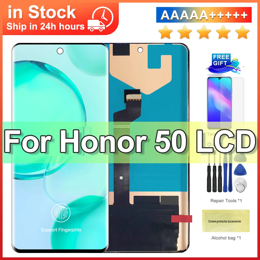 6.57\'\' For Honor 50 LCD Display Touch Screen Digitizer Assembly For Honor 50 NTH-AN00 NTH-NX9 Display