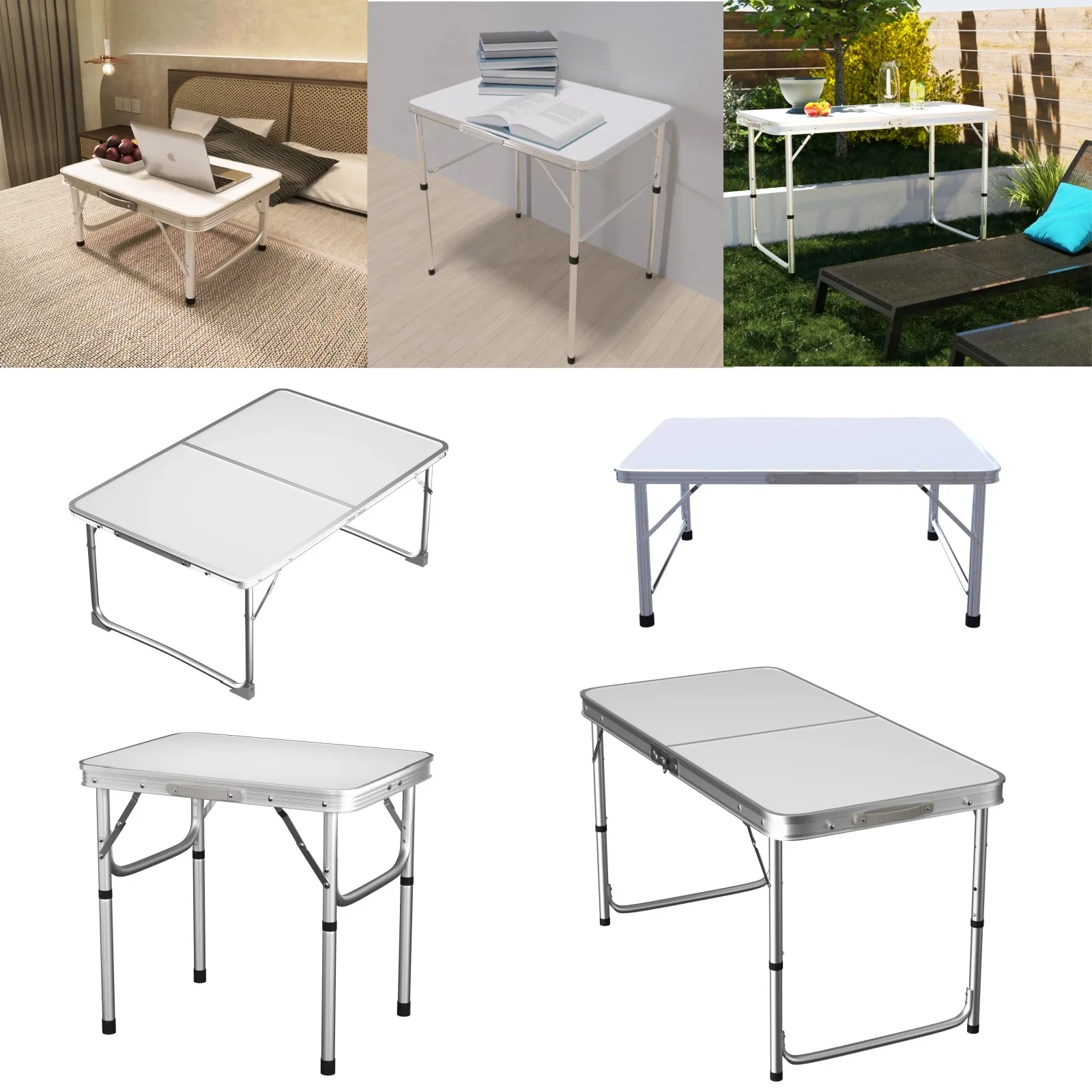 Przenośny składany stół z aluminium, wielofunkcyjny regał do przechowywania na blacie kuchennym, mini biurko kempingowe, piknikowe, wędkarskie, oszczędzający miejsce organizer domowy, stół do