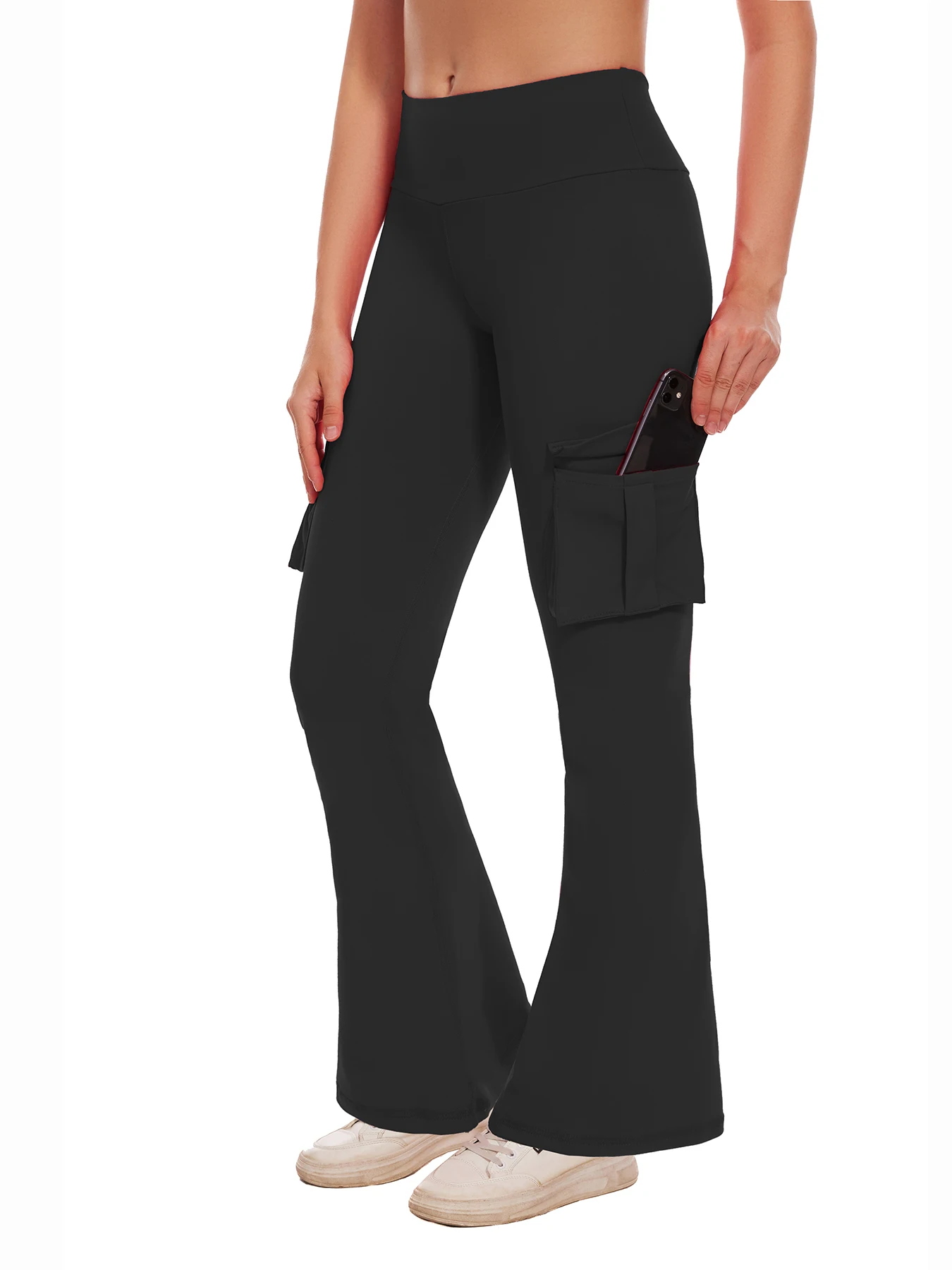 Sports Woman Flared Leggings Workout Yoga Pants Summer Casual Home Fitness Women's Trousers High Waist Stretch Tummy Control