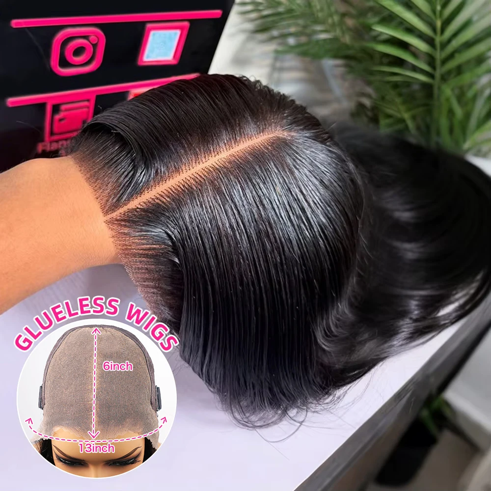 

13x6 HD Wear And Go Прямые парики из натуральных волос 7x5 Бесклеевой парик фронтальной части шнурка Распродажа 250% 30 дюймов Прямой парик фронта шнурка