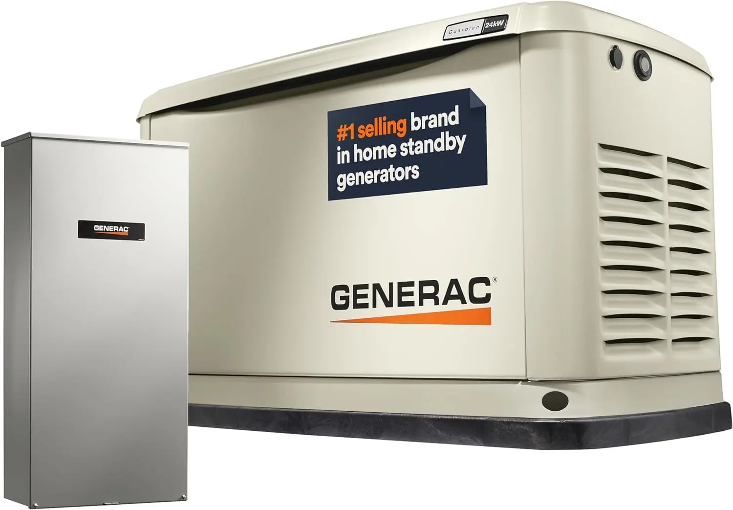 

Генератор Generac 7210 24 кВт серии Guardian с воздушным охлаждением, домашний резервный генератор с переключателем 200 А, комплексная защита