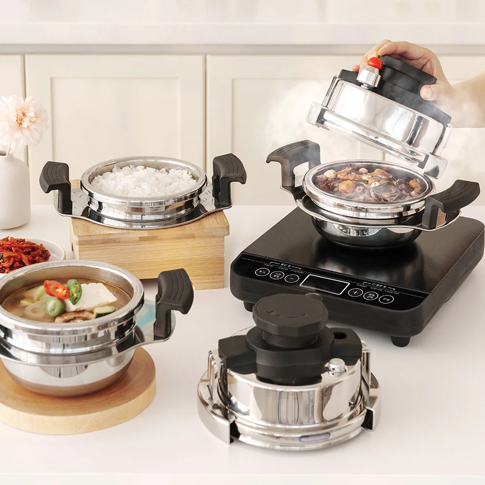 Daewoong-morningcom 5-minute completed nurungi cauldron pressure cooker induction available pressure rice cooker 0.8L 1.2L