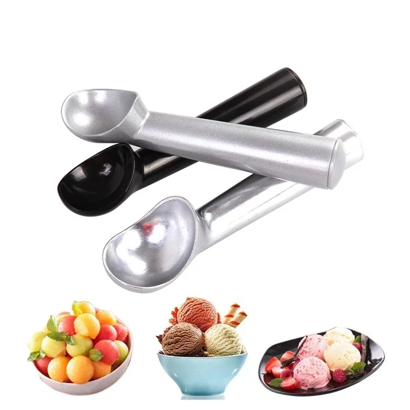 LMETJMA cuillère à crème glacée antigel antiadhésive cuillère à crème glacée en aluminium boule de Melon cuillère à pâte à biscuits outils de crème glacée KC0080