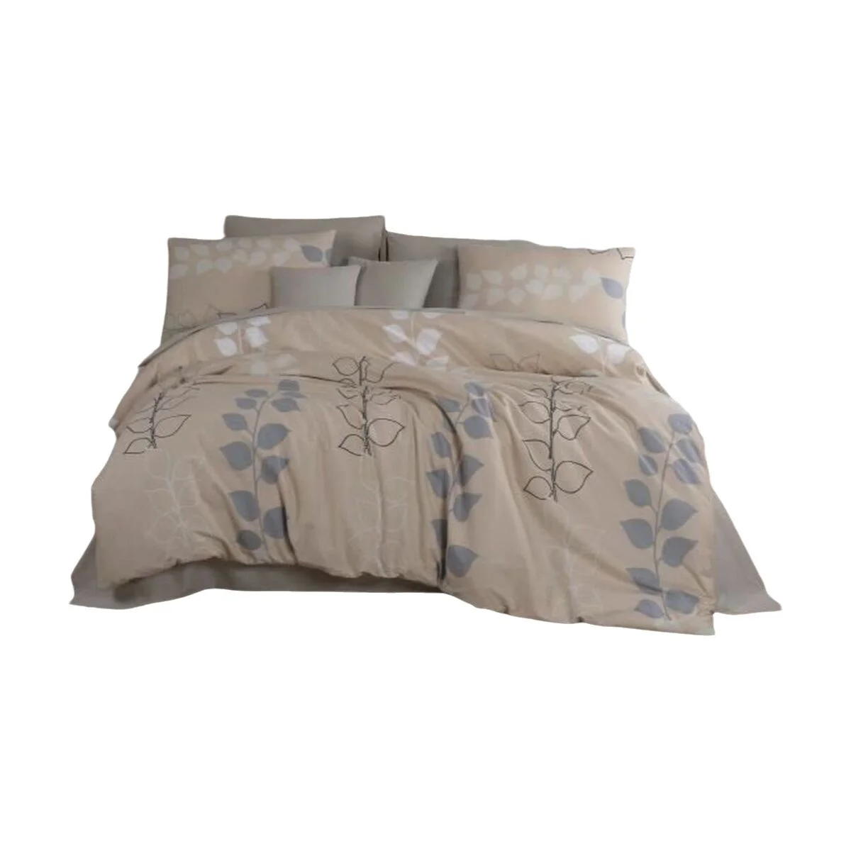 Dekbedovertrekset Beige Super king 3-delig