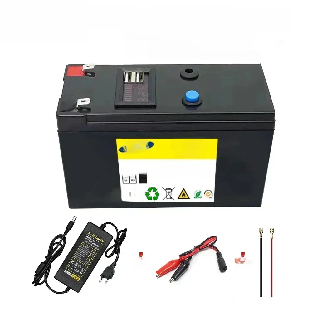 Batterie 24V 120Ah 18650 batterie au lithium batterie Rechargeable pour batterie de véhicule électrique à énergie solaire + chargeur 25.2v2A