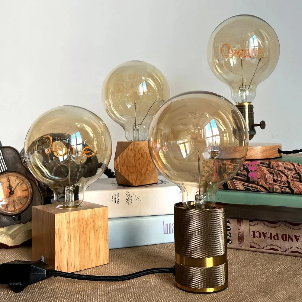 LED Filament Letter Bulb G125 LOVE Home High Voltage 220V Ambient Warm Light E27 Edison Bulb Table Lamp Decorative Bedroom Light