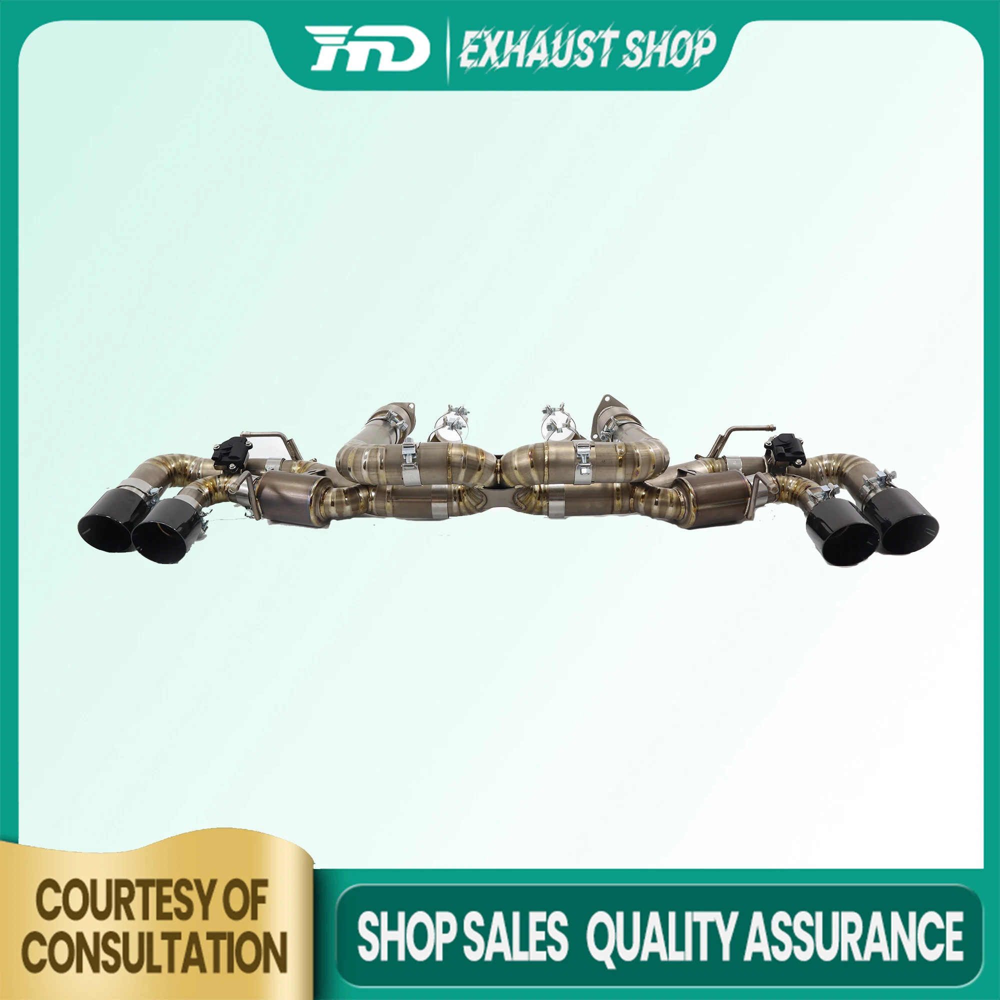 

Exhaust for Corvette C8 Z51 Catback Ti Electronic valve Muffler Tips primary color High-quality X-tube design HMD Jammer