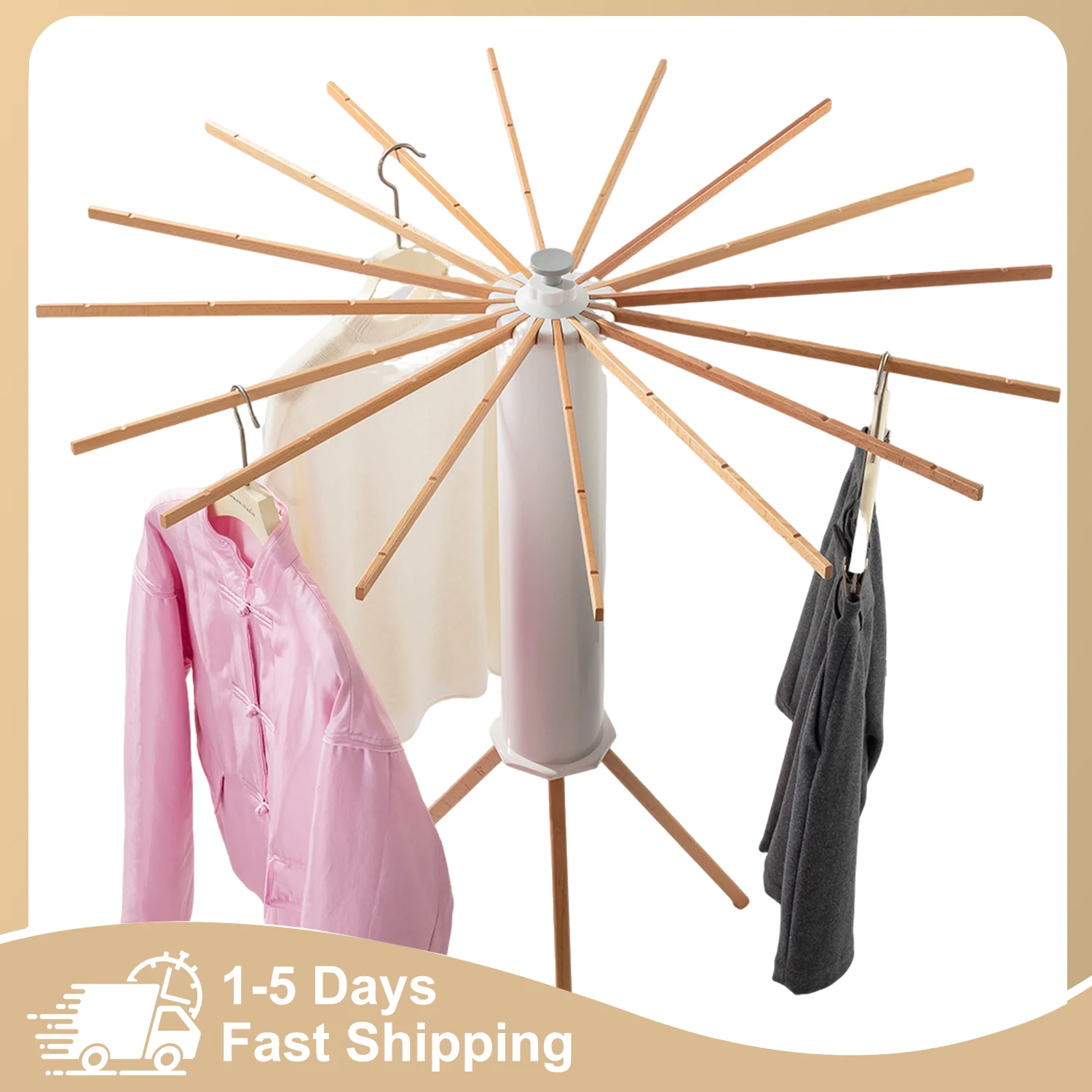 Séchoir à linge pliable, capacité de 30 kg, support trépied peu encombrant pour intérieur, extérieur et balcon