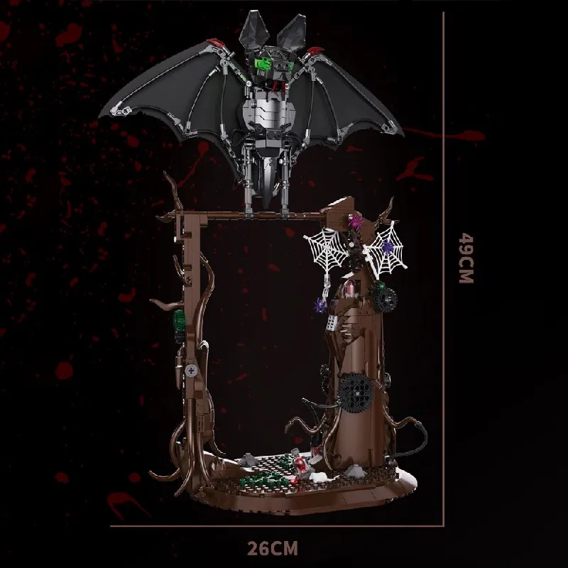 839 قطعة بيونيك الخفافيش المنقولة بناء مجموعة الإبداعية التقنية الجمعية الطوب هدية الكبار الاطفال عطلة اللبنات