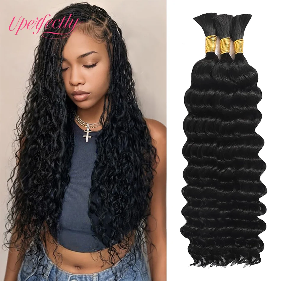 

Объемные человеческие волосы для плетения косичек в стиле бохо 50 г 100 г предварительно 14-28 дюймов без утка влажные и волнистые вьющиеся человеческие волосы для плетения