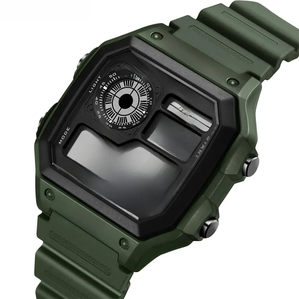 SYNOKE zegarki cyfrowe mężczyźni sport Luminous wielofunkcyjny wodoodporny zegarek Chrono Outdoor i bieganie Student Seven Light — zdjęcie 2