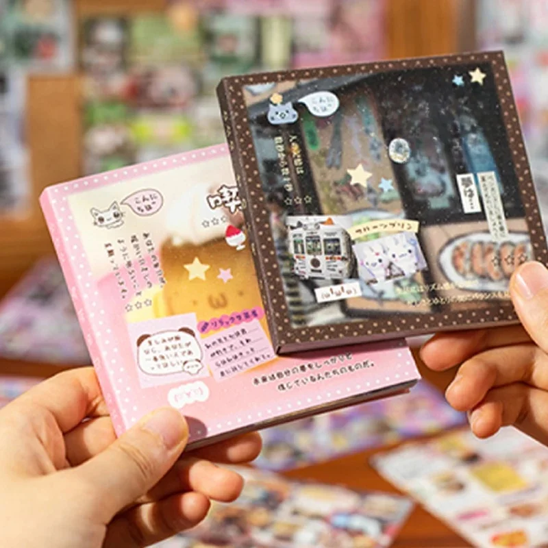 Mr Paper 30/60pcs Geluk Notebook Serie Vierkant Gesneden Film Sticker Boek Japan Korea Leuke INS Stijl Handboek DIY Dagboek Guca Plat - afbeelding 2