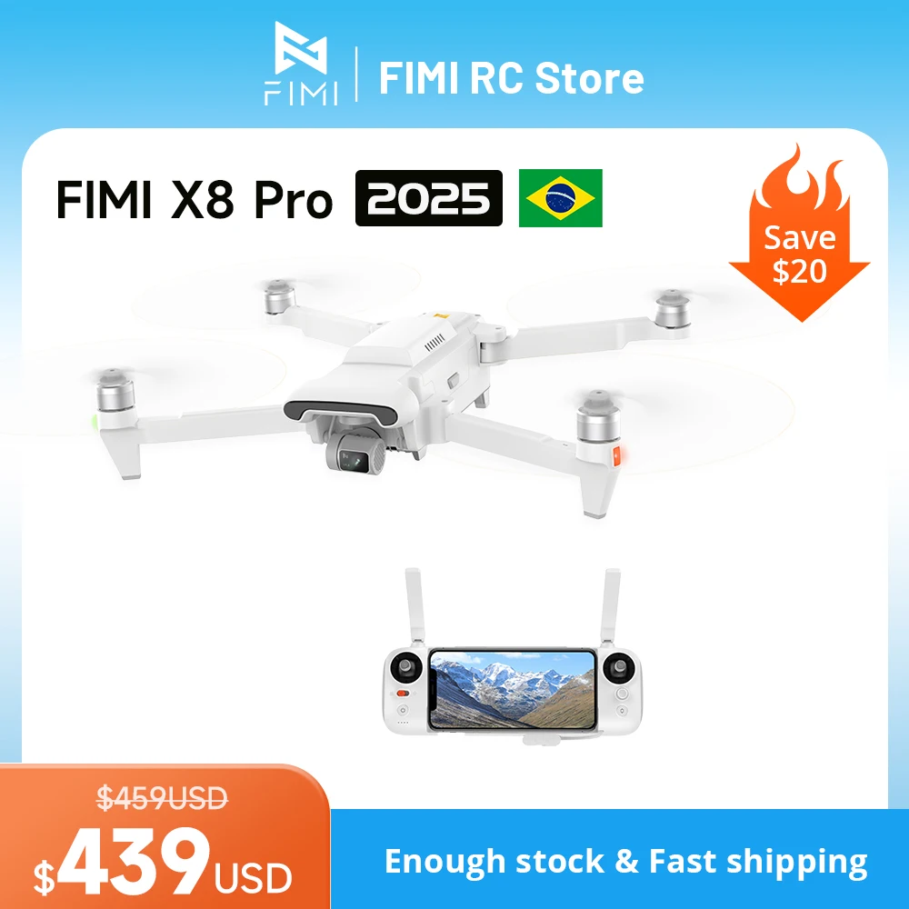 IMI X8 Pro 2025 Drone com câmera 1/1.3 polegadas 48Mp CMOS 4K 60fps Profissional, alcance de transmissão de 20 km, gimbal de 3 eixos, vídeo AI Super Night, rastreamento inteligente por GPS, disponível na FIMI RC Store IMI X8 Pro 2025 Drone com câmera 1/1.3 polegadas 48Mp CMOS 4K 60fps Profissional, alcance de transmissão de 20 km, gimbal de 3 eixos, vídeo AI Super Night, rastreamento inteligente por GPS, disponível na FIMI RC Store