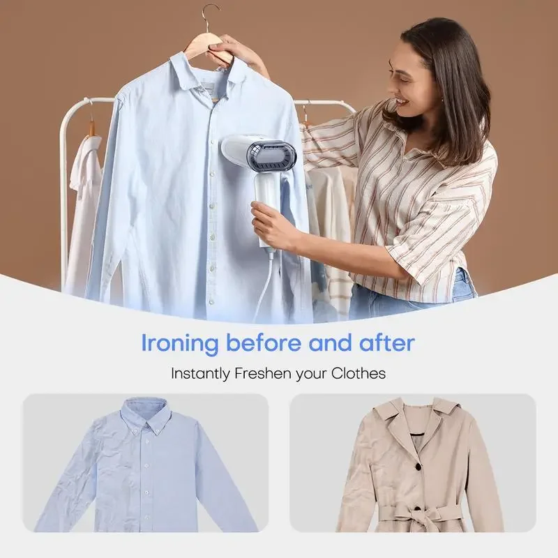 مكواة بخار للملابس الاحترافية، مزيل التجاعيد المحمول للسفر والمنزل، بخار قابل للطي وسريع، العناية بالملابس بدون جهد في الحد الأدنى #4