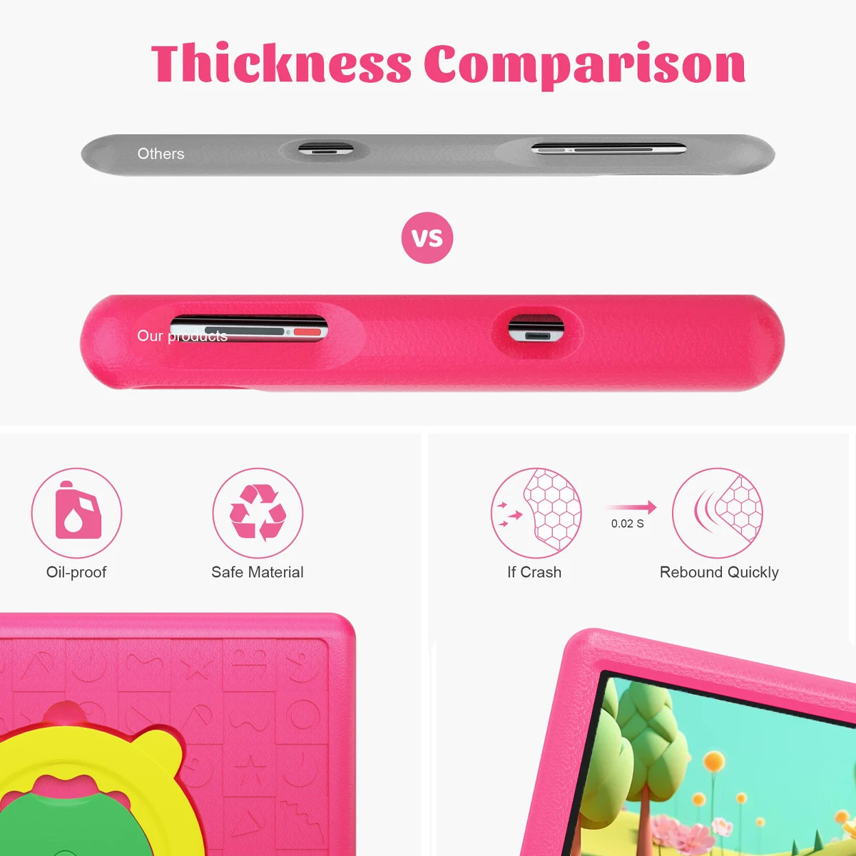 KT1008 10.1 Inch Children Tablet Android 13 6GB RAM 64GB ROM 1TB Expand WiFi 5000mAh Battery Dual Camera Kid's Gift Game Child
