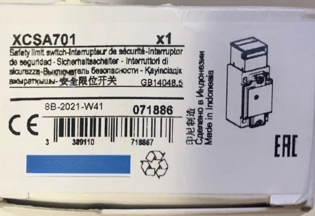 

Brand New Original XCSA701 Safety switches metal 2NC 1NO slow break 1entry tapped Pg13 Fast delivery