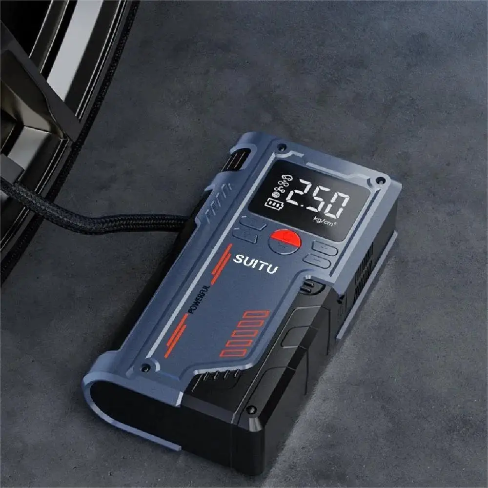 4-in-1-Autostarter mit Luftkompressor, tragbares Booster-Ladegerät, 1000A, leistungsstarkes Gerät zum Starten von Autobatterien. – Detail 4