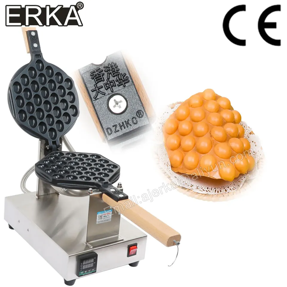 

DZHKC HK-2008A HongKong вафельница с пузырьковым яйцом, электрическая антипригарная вафельная машина для яиц в стиле сердца, духовка для слоеного торта