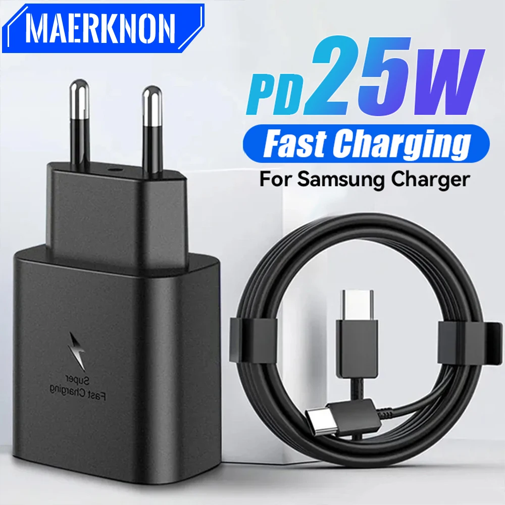 PD 25W Super Fast Charger USB Type C Charger Adapter for Samsung Galaxy S23 S22 Plus S21 ultra S20 A55 EU US Plug Wall Charger