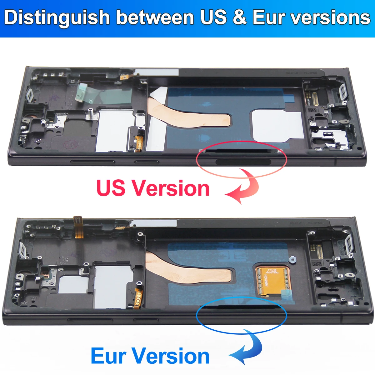 Amoled S22 Ultra Screen Replacement For Samsung Galaxy S22 Ultra LCD Display S908 S908B S908U Touch Screen Assembly with Frame.