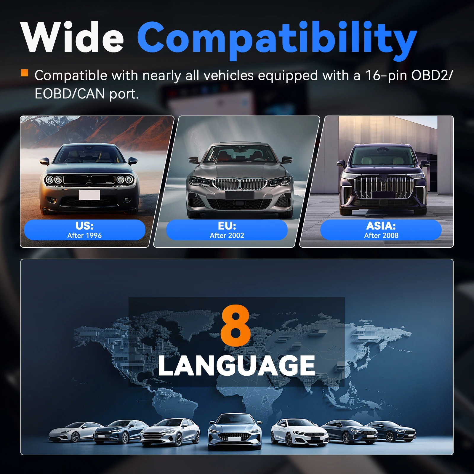 VDIAGTOOL VD31 Obd2 الماسح الضوئي أداة تشخيص السيارة مع مفتاح جهاز اختبار بطارية فحص قارئ رمز المحرك لجميع مركبات obdii 1996 + #6