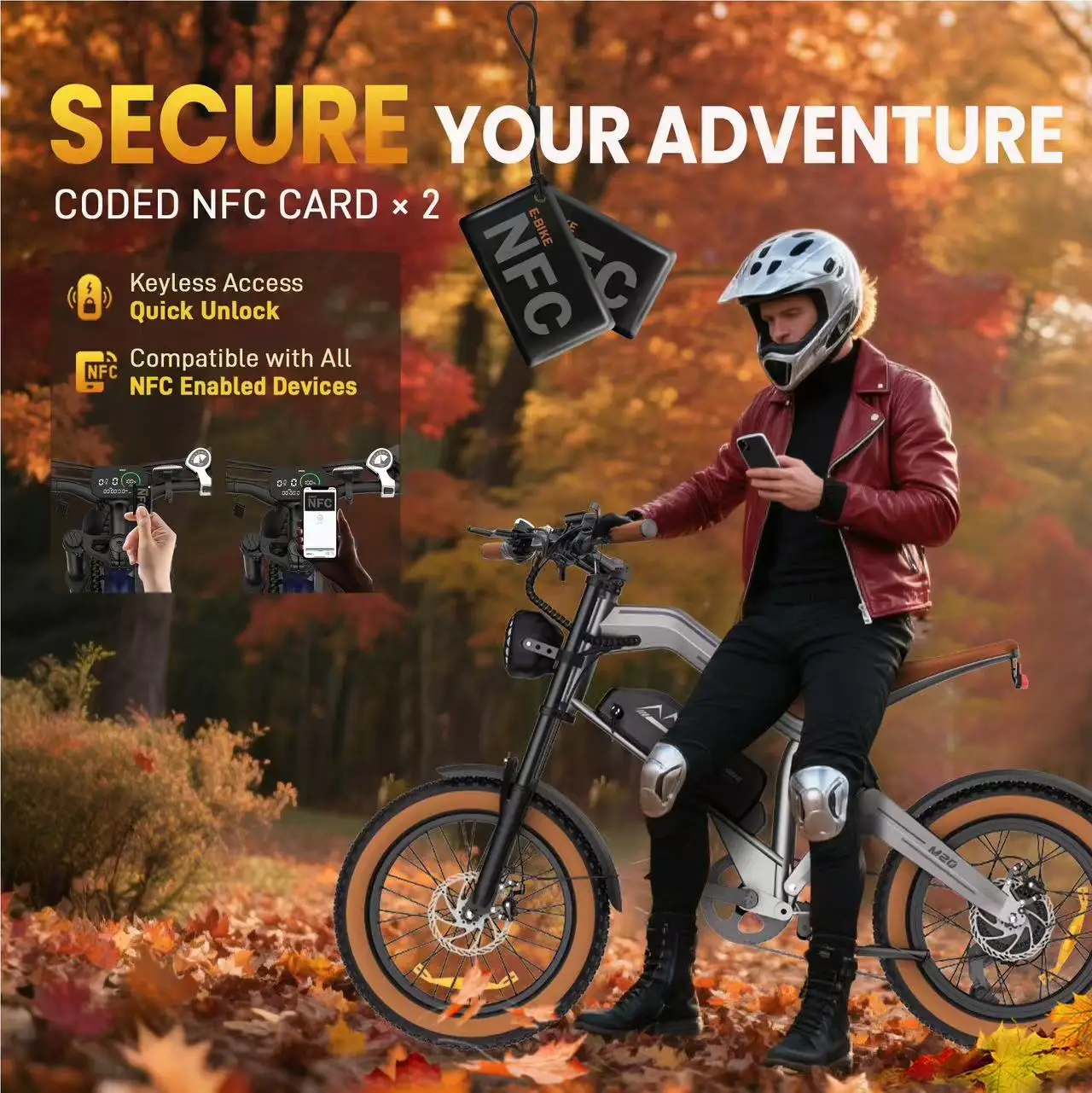 M20 Adult Electric Bike 1500W 55km/h Max Speed Hydraulic Brake Electrical Road Bicycle 48V15Ah MTB E-bike 20-Fat Mountain Ebike