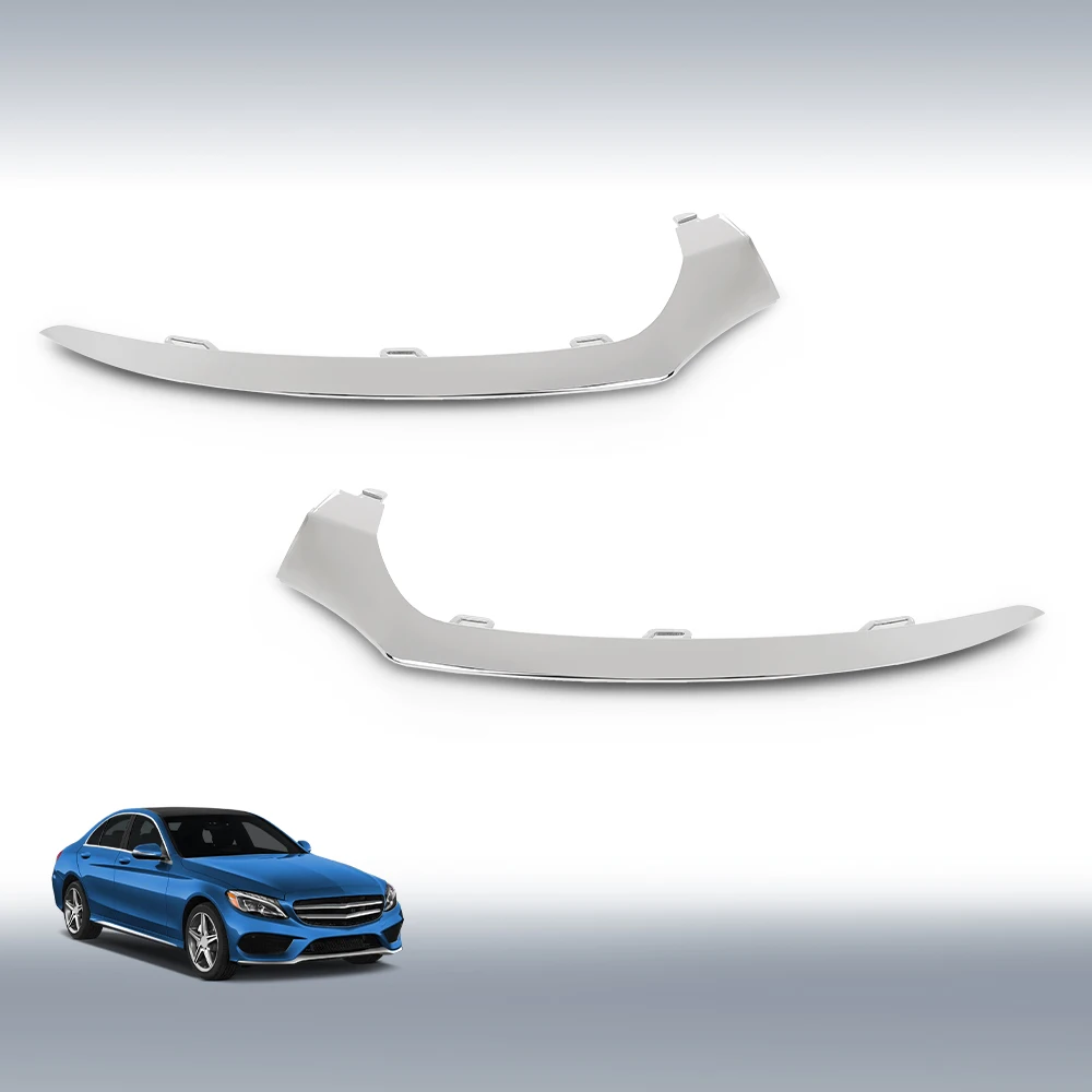 

Накладка на передний бампер автомобиля со стороны водителя и пассажира, подходит для Mercedes-Benz C400 2015, 2016, 2017, 2058851474, 2058851374, ПК Abs