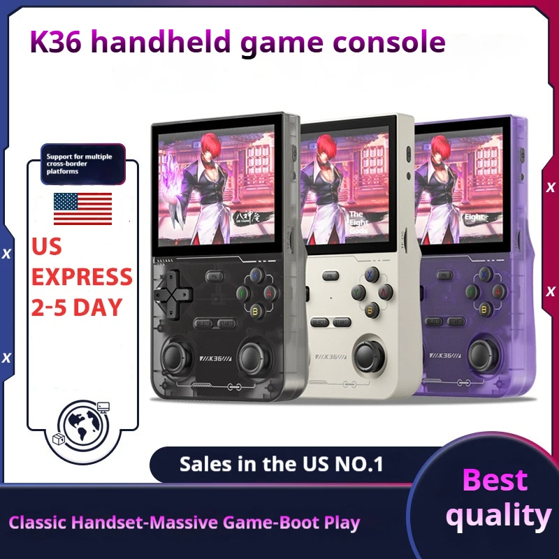 Hot Sale K36 64G Built in 16000+ Games, 3.5-inch Screen Linux System Portable Retro Game Console Pocket Video Player