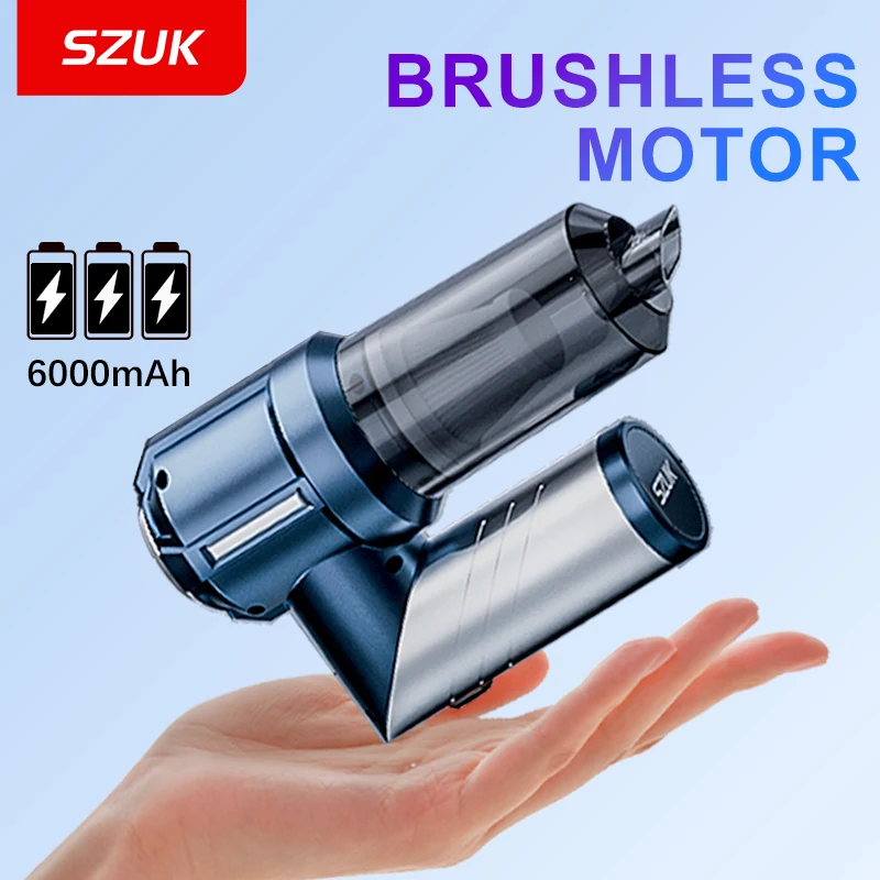 

SZUK New Upgraded Foldable Car Vacuum Cleaner Mini Portable Cleaning Machine 90° Rotatable Powerful wireless Vacuum Cleaner