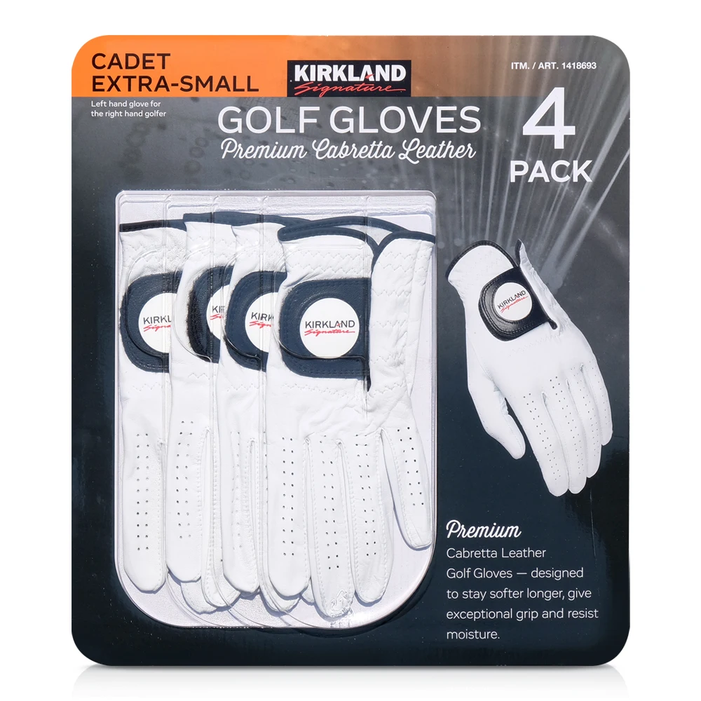 4 golf gloves for men in Costco Kirkland Signature (Size - XS / S / M / ML)