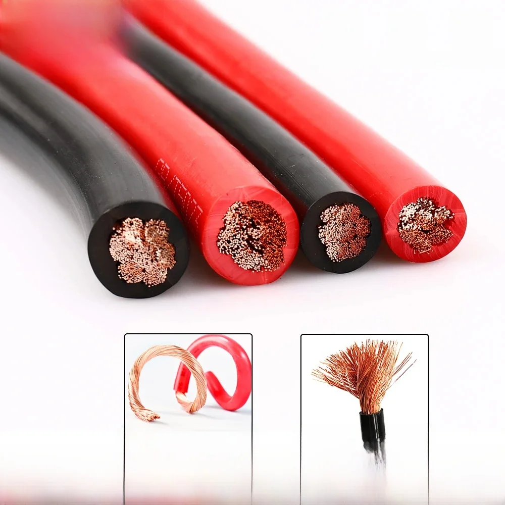 RV PVC Koperdraad Flexibele draad Zacht Zwart Rood Elektrische kabel Auto led Luidspreker Audio Power Auto Bedrading 1 2 4 6 8 10 12 14 AWG - afbeelding 2