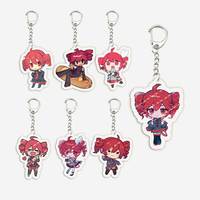 Kasane Teto Keychains for Accessories Bag Acrylic Japanese idol Charm Keyrings Chains Jewelry Accessories Friends FANS Gifts