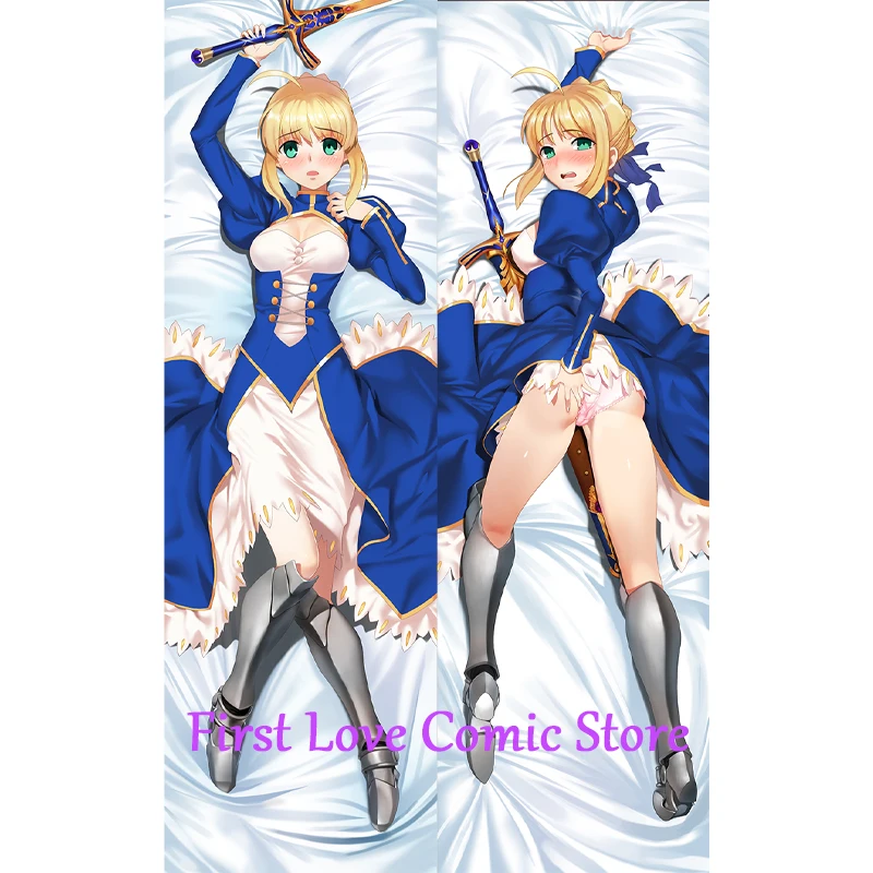 Dakimakura Anime Pillow Cover Fate Saber Double Sided Print Life-size Body Decoration