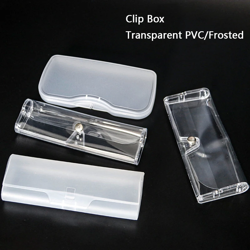 

Anti-Pressure Special Glasses Box Transparent PVC Frosted Clip Box Myopia Glasses Clip Box Polarized Clip Box Multiple Styles