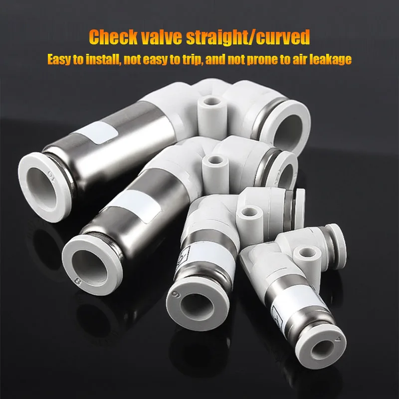 1-50pcs Pneumatic One-way Non Return Check Valve SMC Type Straight Control Check Valve SPU-4/6/8/10/12 Elbow SPV Hose Connetor