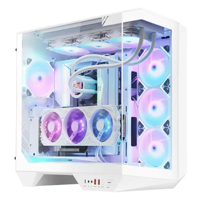 Dark Flash darkFlash DY470 ARGB reinforced glass computer PC case (white)