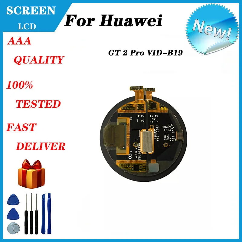 Per Huawei Watch GT 2 Pro VID-B19 46MM Display LCD Touch Panel Digitizer parti di ricambio e riparazione