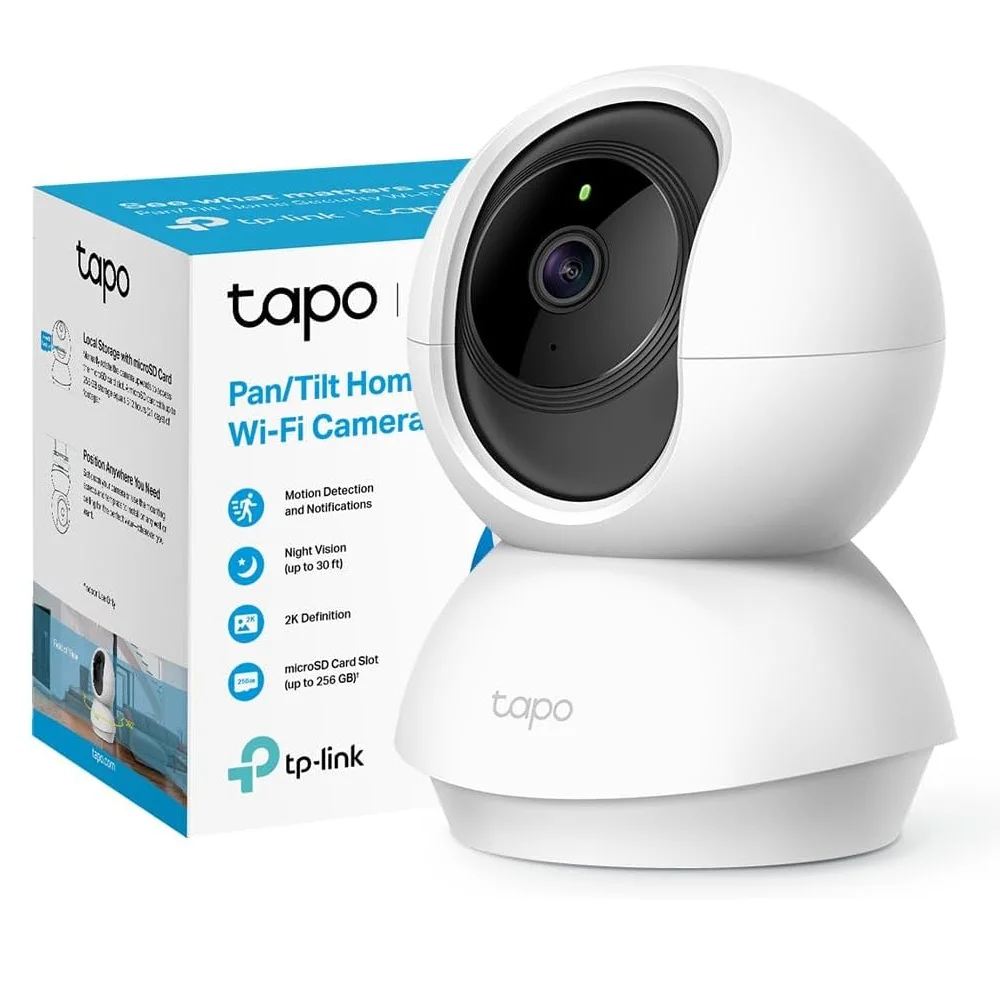TP-Link, Tapo C210 2K UHD Innen kamera, mit Nachtsicht und 256GB Microsd-Karten unterstützung