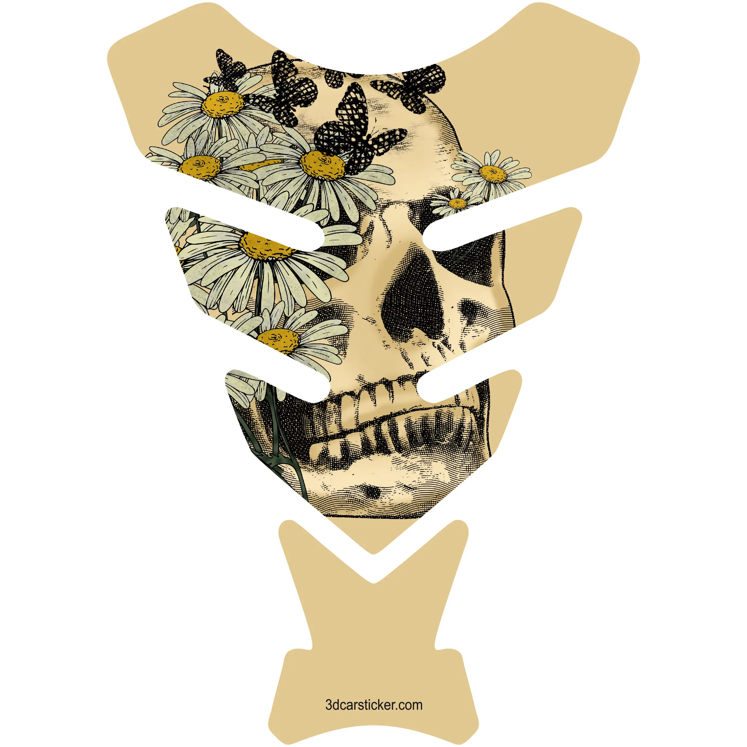 

Tank Pad Fuel Prodector 3D Sticker Decal Motorcycle Gas Protect For Skull Flower Butterfly