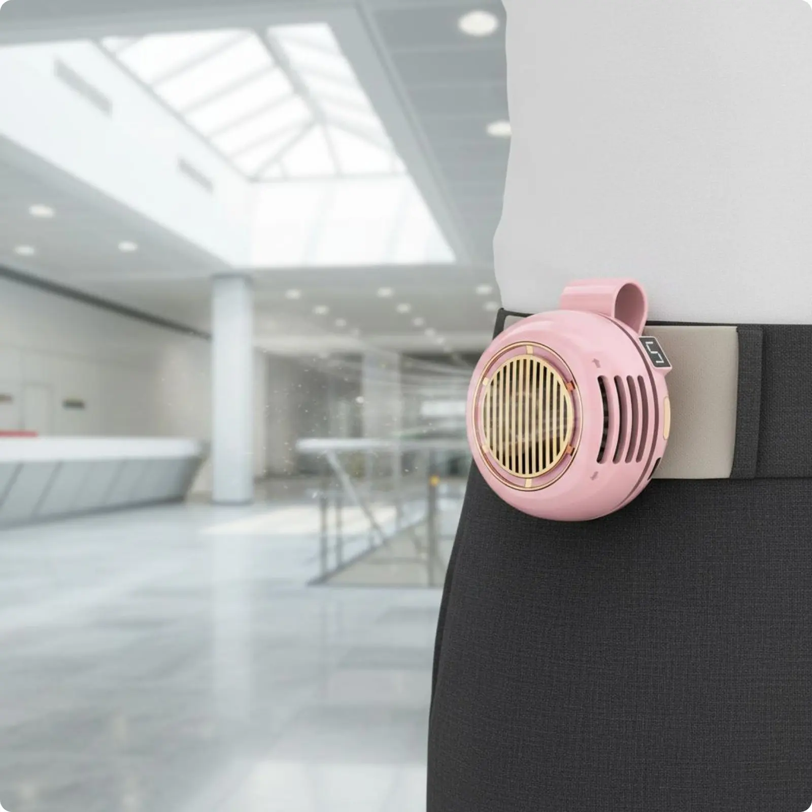Lightweight Portable Mini Waist Fan Clip-On Hands-Free Fan for Outdoor Travel Sports