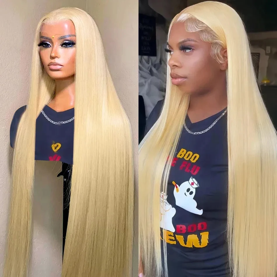 

Swupod 13x4 HD Lace Front Frontal Wig for Women Straight Hair Remy Human Hair 613 Honeny Blonde Color Glueless Pre Plucked