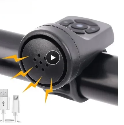 AliExpress 120db Bike Ring Bell USB Anti-Theft Electronic Loud Horn Warning Safety Horn MTB Handlebar Alarm Ring Bell Bicycle Accessories