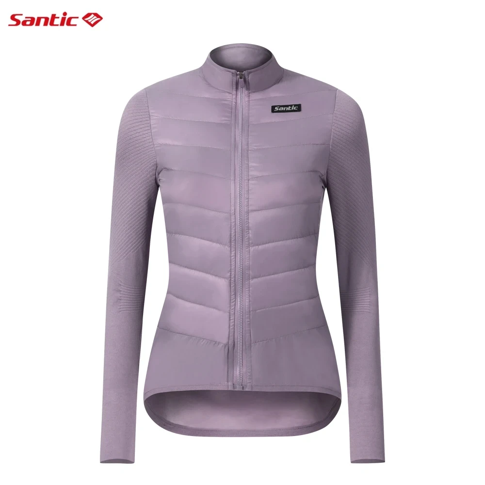 Santic Women's Cycling Jackets Winter Down Cycling Jackets Road Bike Lightweight MTB Windproof Warm Breathab