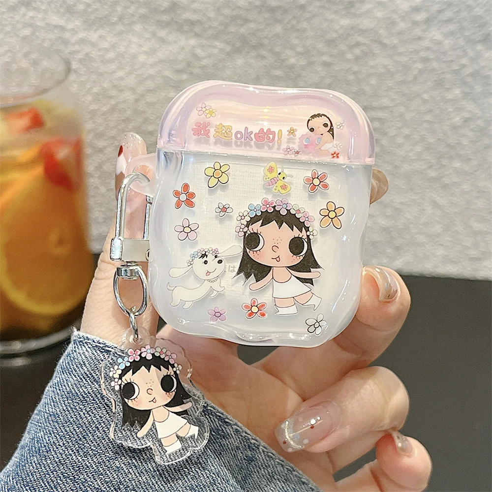 

INS fashionable, simple, cute little jade strap hanging earphone case, suitable for Apple AirPods 4/3/2 Pro 2/3 Bluetooth protec