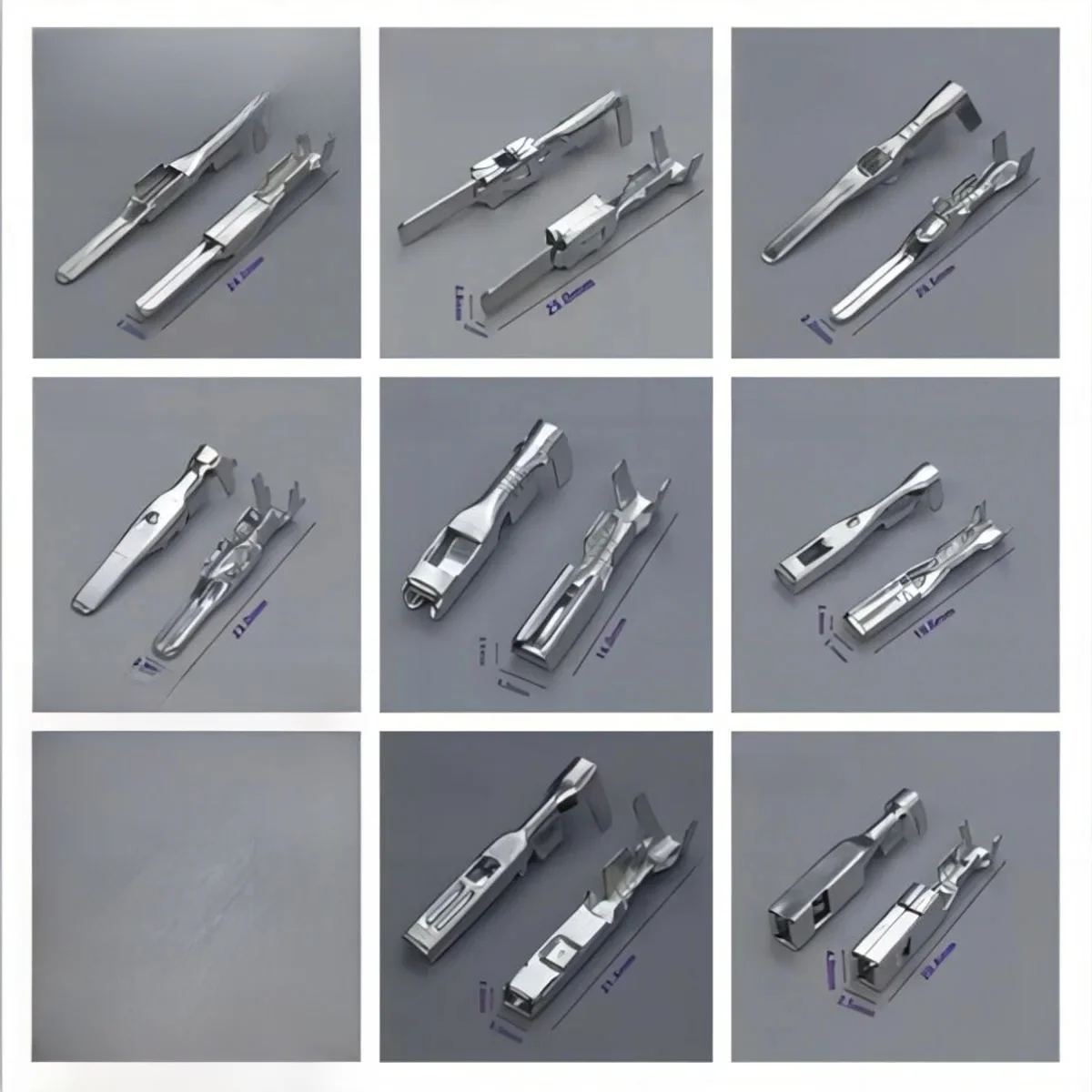 50 sztuk 1/1,5/1,8/2,2/2,8/3,5 mm męski żeński automatyczne zaciskanie końcówki przewodów z narzędziem do usuwania pinów dla VW Tyco AMP Boschs FCI Deutsch — zdjęcie 2