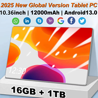 5G 2025 Global Vesion 10.36Inch Tablet Android 16GB RAM 1TB ROM Android 13.0 12000mAh 10-Core WiFi Bluetooth Network Tablets Tab