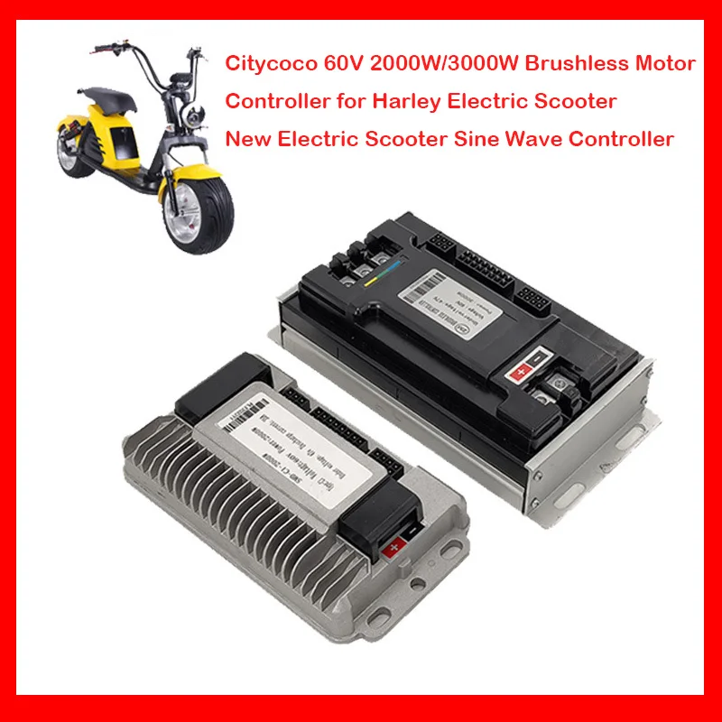 Citycoco 60V 2000W/3000W Brushless Motor Controller for Harley Electric Scooter New Electric Scooter Sine Wave Controller