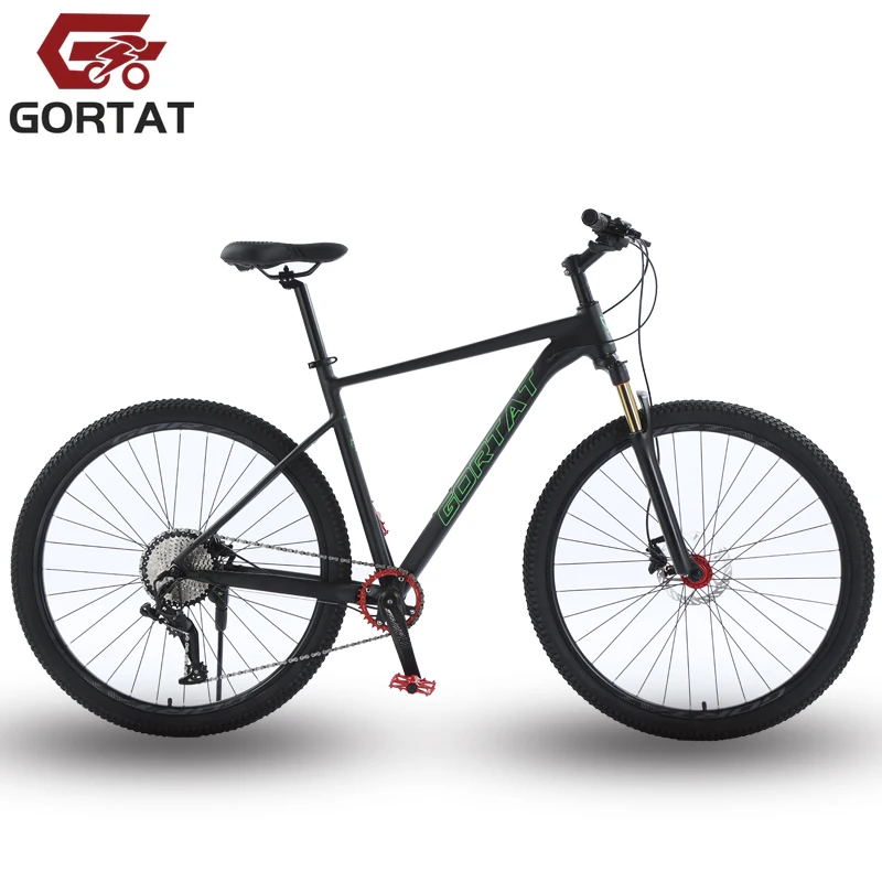 GORTAT 21 Inch Frame Aluminum Alloy Mountain Bike 11-Speed Bicycle Double Oil Brake Front & Rear Quick Release Lmitation Carbon