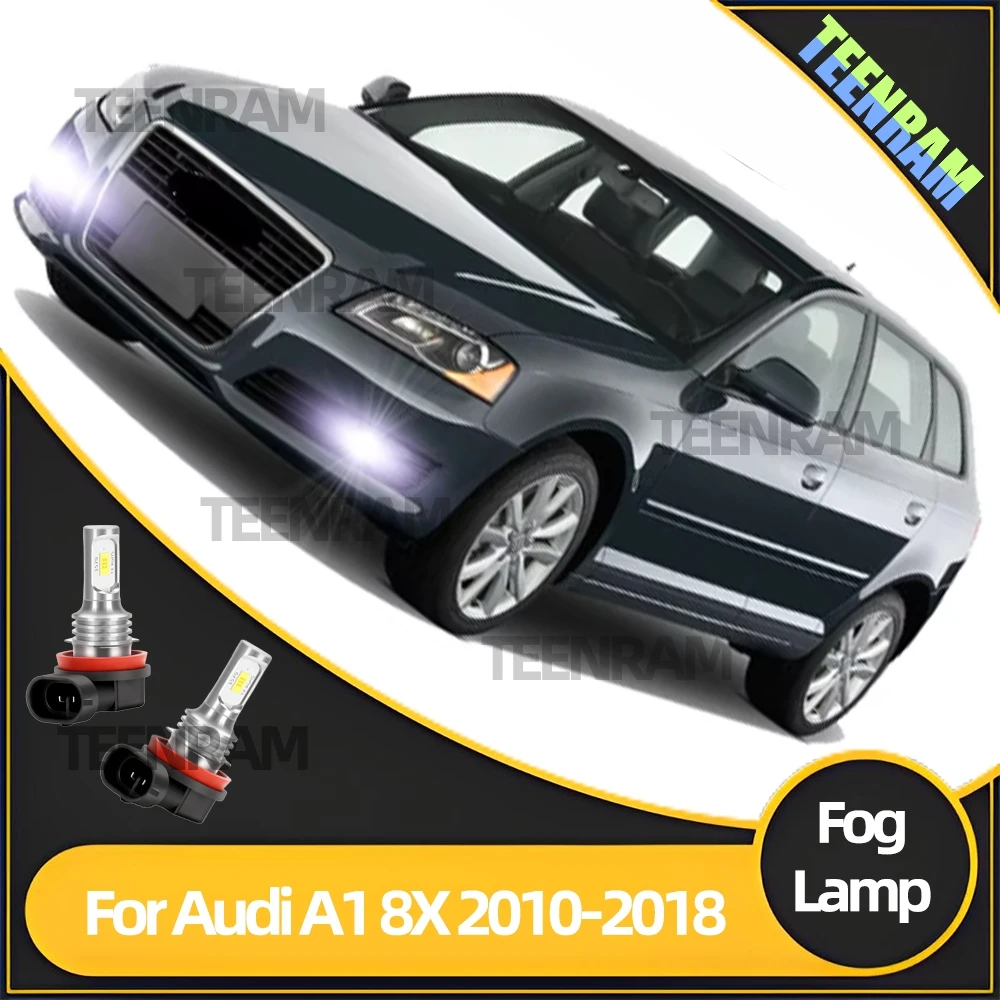 2Pcs LED Fog Lamp Bulbs For Audi A3 8P 2009 2010 2011 2012 2013 White 6000K Car Front Fog Lampada 15000LM CSP 3570 Chips